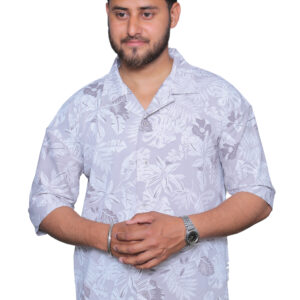 nefan Print Half Sleeve Shirt {Lavender}