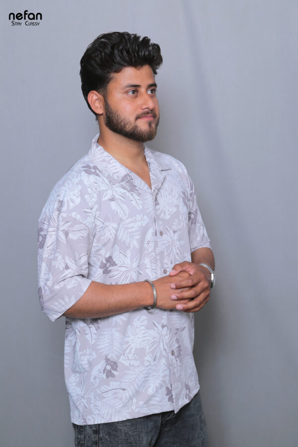nefan Print Half Sleeve Shirt {Lavender} - Image 3