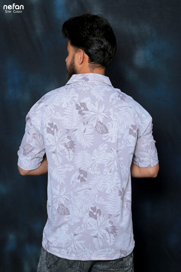 nefan Print Half Sleeve Shirt {Lavender} - Image 4